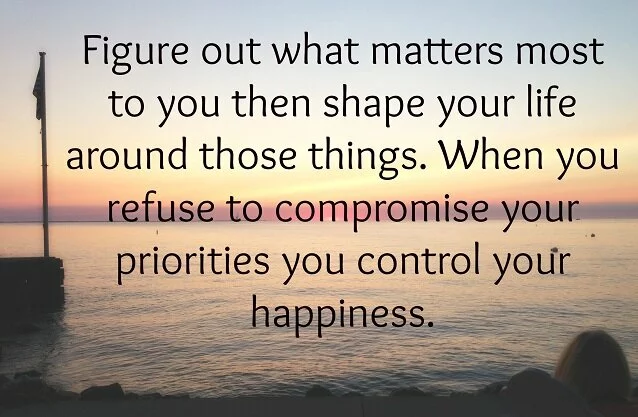 Figure out what matters to you ..