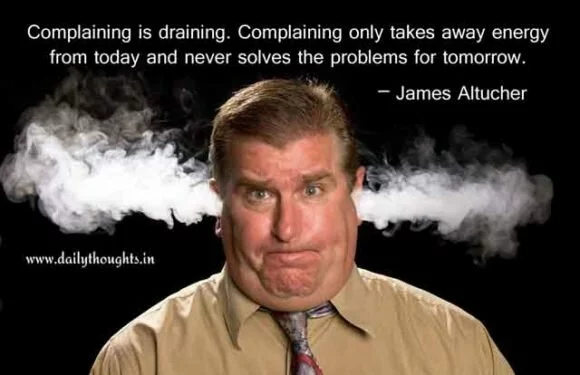 Complaining is draining