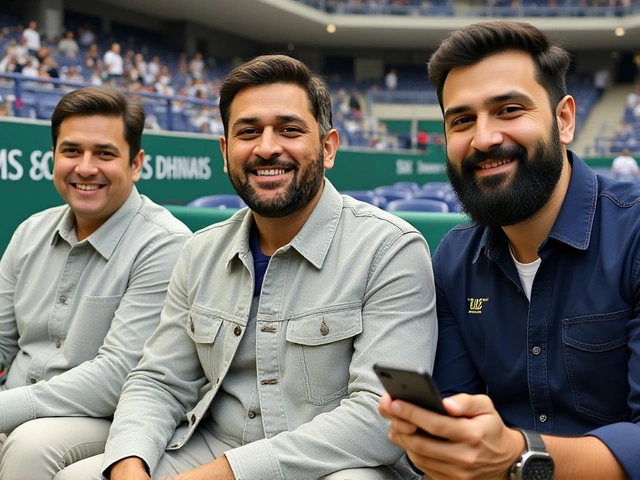 MS Dhoni Appears at US Open 2025 as Djokovic Beats Fritz