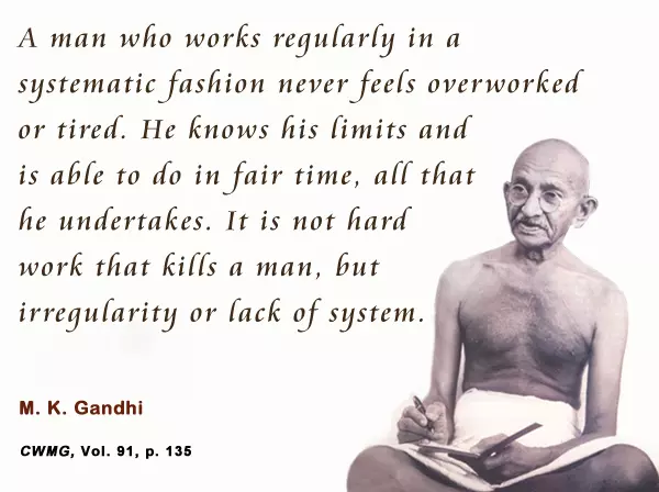 A man who works regularly ... 