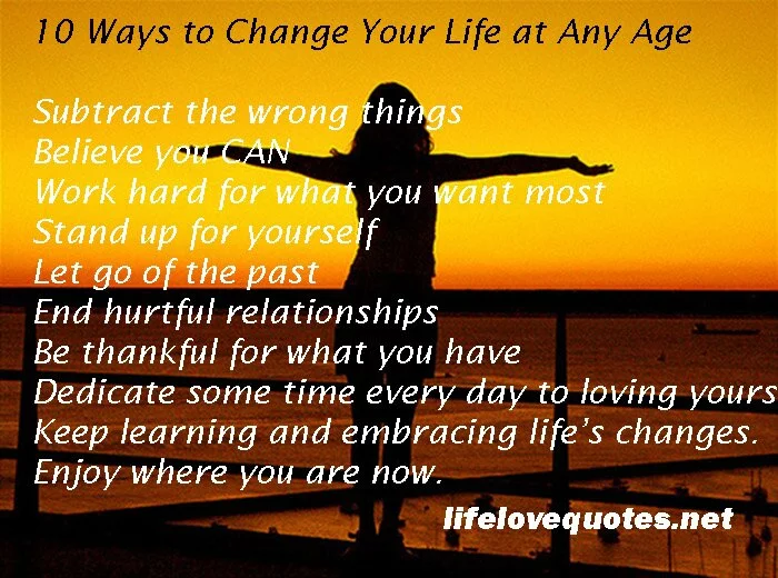 10 ways to Change Your Life at Any Age