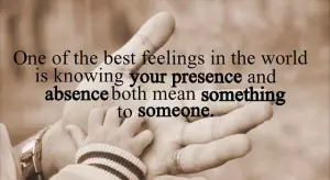 One of the best feelings in the world..
