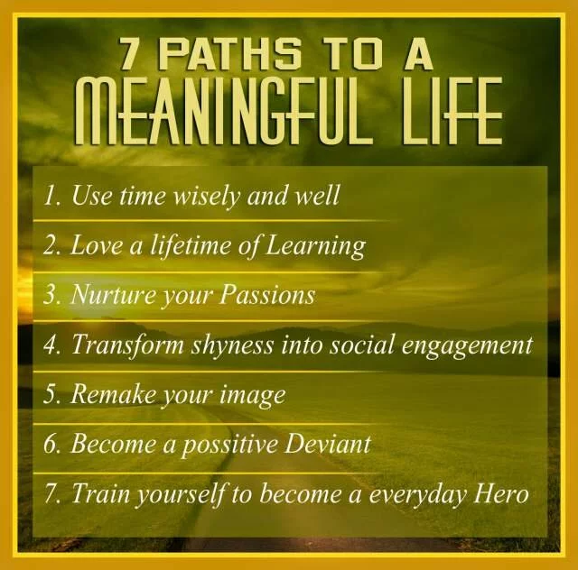 7 paths to a meaningul life