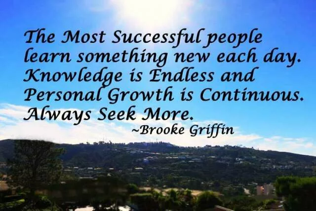 The Most Successful people learn something new…