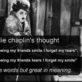 Charlie Chaplin's thought about friendship