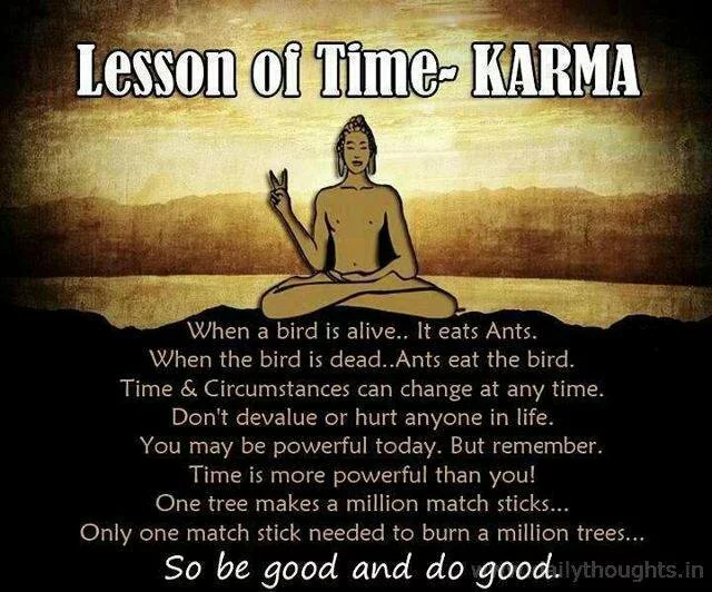 Lesson of time - karma quote