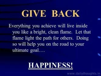 Give back quote