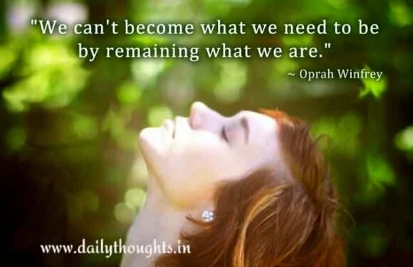 We can’t become what we need…