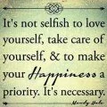 It's not selfish to love yourself