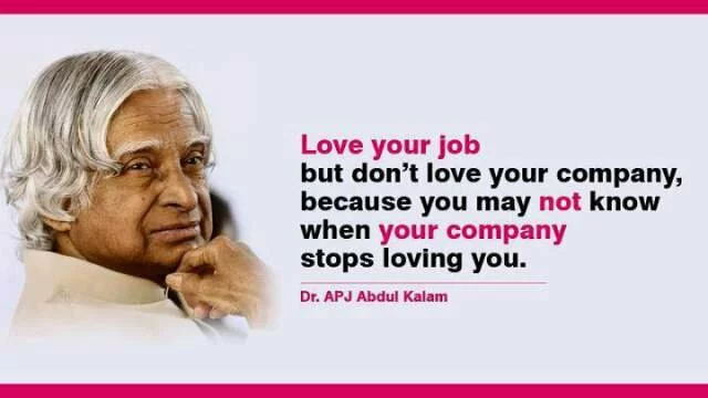 abdul kalam quote on career and job