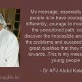 Abdul Kalam Message to Young people quote image