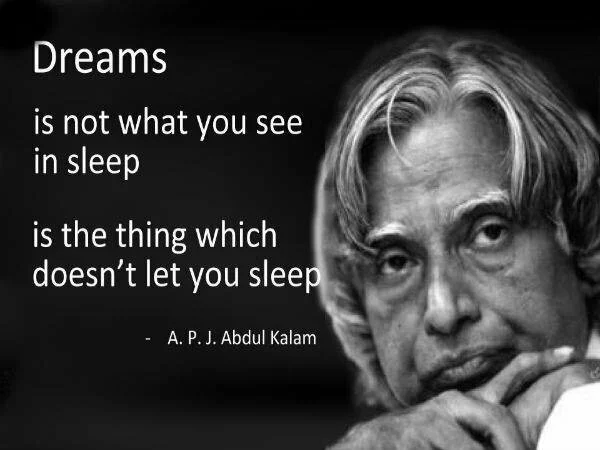 abdul kalam quote on dream sleep image