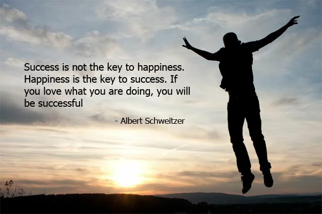 Success is not the key to happiness quote image