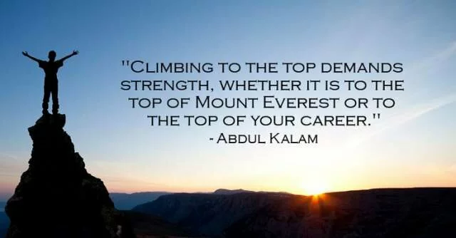 abdul kalam quote on strength,abdul kalam quote on career