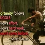 Opportunity follows struggle quote image