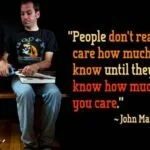 People don't care how much you know quote image