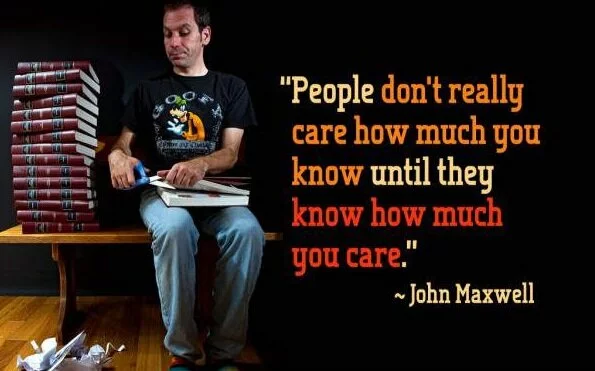People don't care how much you know quote image