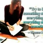 Try to learn something about everything quote image