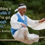 Anything is possible JK Rowling quote with image