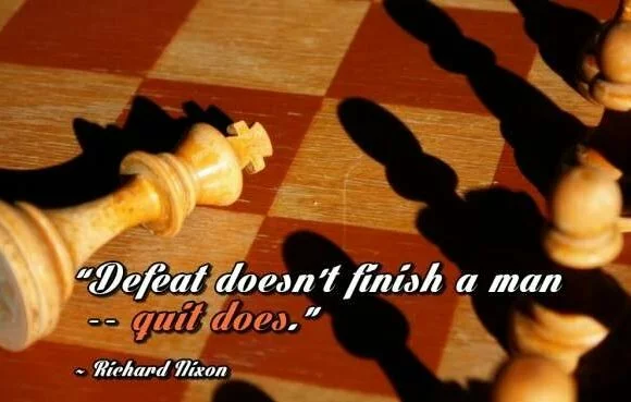 Defeat doesn’t finish a man