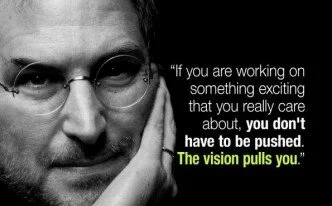 If you are working on something exciting ...steve jobs quote image