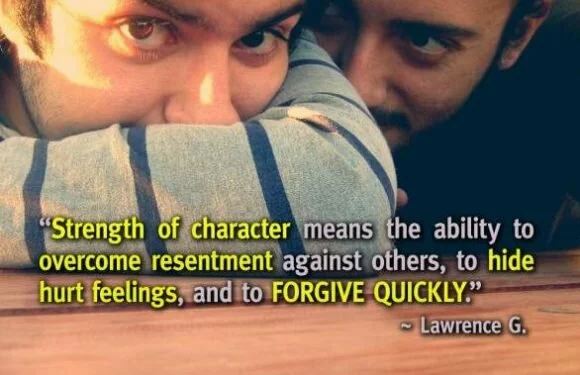 Strength of character means the ability to overcome resentment…