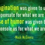 Imagination was given to us to compensate for what we are not