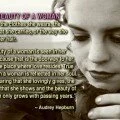 The beauty of a woman quote by Audrey Hepburn